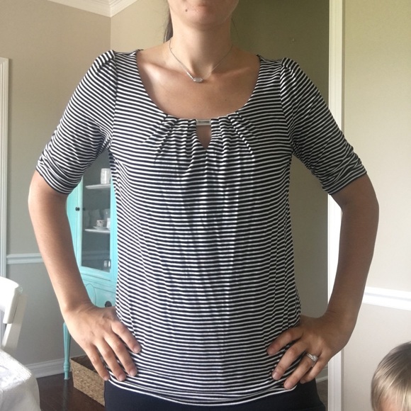 White House Black Market Tops - WHBM Striped Blouse